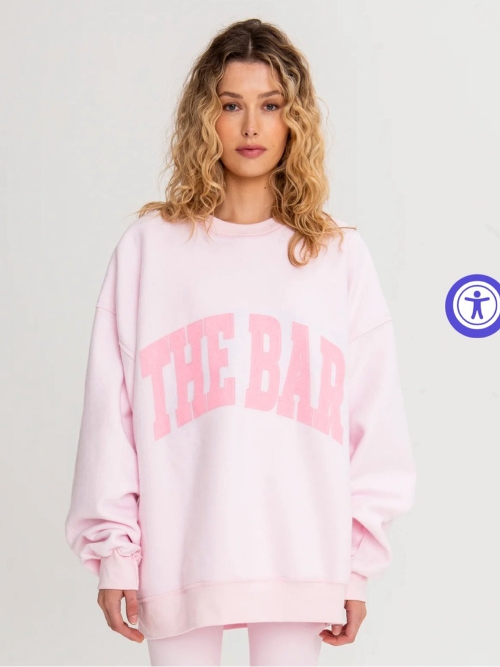 The Bar Inside Out Reversible Sweatshirt Iris/Peony